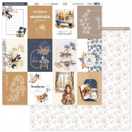 FDPI325001   FLORILEGES DESIGN COLLECTION GINKGO 1   30.5 cm x 30.5 cm