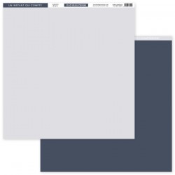 FDPUL325004   FLORILEGES DESIGN  PAPIER UNI DUO BLEU DENIM