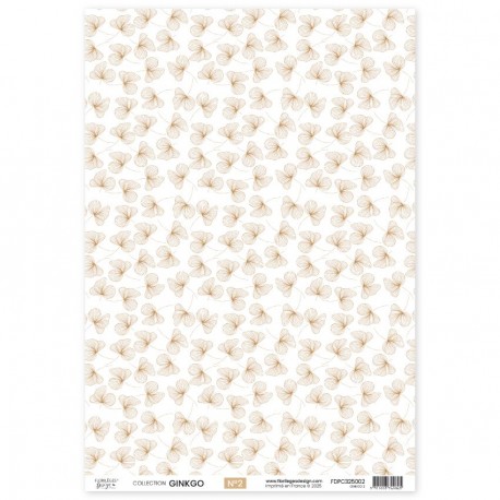 FDPC325002   FLORILEGES DESIGN COLLECTION GINKGO PAPIER CALQUE 2   A4