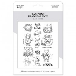 FDCL325001   FLORILEGES DESIGN COLLECTION GINKGO TAMPONS CLEAR FALL IN LOVE