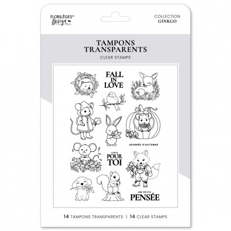 FDCL325001   FLORILEGES DESIGN COLLECTION GINKGO TAMPONS CLEAR FALL IN LOVE