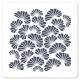 FDS325001   FLORILEGES DESIGN COLLECTION GINKGO POCHOIR 15x15cm FOND GINKGO