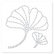 FDS325002   FLORILEGES DESIGN COLLECTION GINKGO POCHOIR DE PIERCING 15x15cm FEUILLES DE GINKGO