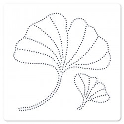 FDS325002   FLORILEGES DESIGN COLLECTION GINKGO POCHOIR DE PIERCING 15x15cm FEUILLES DE GINKGO