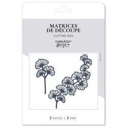 FDD325001   FLORILEGES DESIGN COLLECTION GINKGO OUTILS DE DÉCOUPE DOUBLE GINKGO