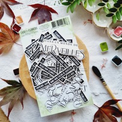 BOI125   CHOU & FLOWERS COLLECTION L'ORÉE DES BOIS DIE CUTS MOTS D'AUTOMNE