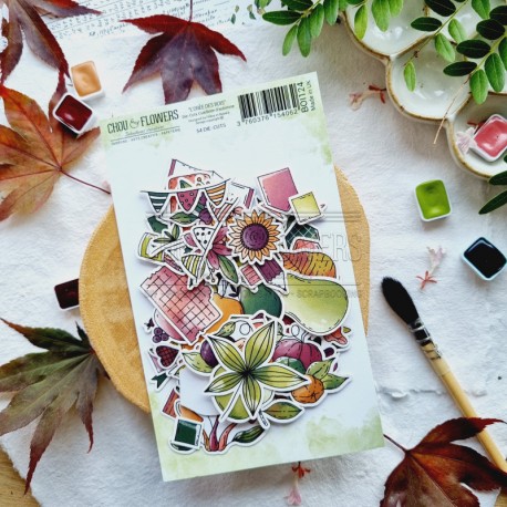 BOI124   CHOU & FLOWERS COLLECTION L'ORÉE DES BOIS DIE CUTS CUEILLETTE D'AUTOMNE