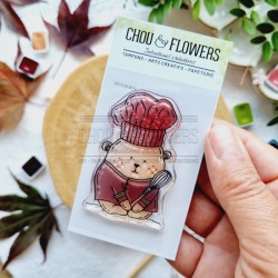 BOI101   CHOU & FLOWERS COLLECTION L'ORÉE DES BOIS TAMPON CLEAR DOUDOU CUISINIER