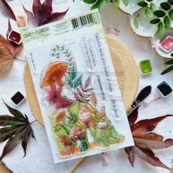 BOI112   CHOU & FLOWERS COLLECTION L'ORÉE DES BOIS TAMPON CLEAR MUSHROOMS