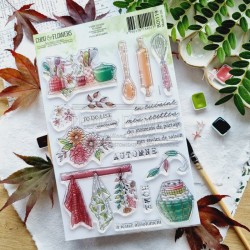 BOI119   CHOU & FLOWERS COLLECTION L'ORÉE DES BOIS TAMPON CLEAR EN CUISINE