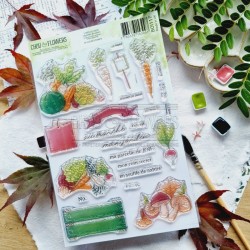 BOI117   CHOU & FLOWERS COLLECTION L'ORÉE DES BOIS TAMPON CLEAR LÉGUMES DE SAISON