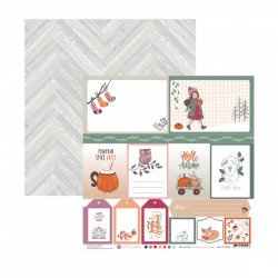 PC-PA-06   MES P'TITS CISEAUX COLLECTION PROMENADE D'AUTOMNE PC-PA-06 30,5 cm x 30,5 cm