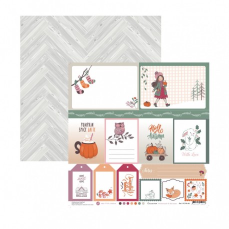 PC-PA-06   MES P'TITS CISEAUX COLLECTION PROMENADE D'AUTOMNE PC-PA-06 30,5 cm x 30,5 cm