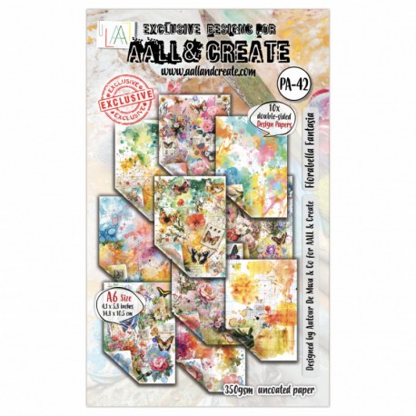 42   AALL AND CREATE PAPER PAD 42 FLORABELLA FANTASIA 10 imprimés R/V A6 350g