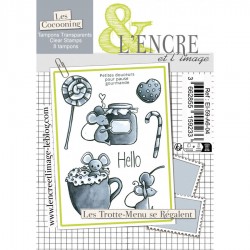 EI-59-A6-04   L'ENCRE ET L'IMAGE TAMPONS CLEAR LES TROTTE-MENU SE RÉGALENT