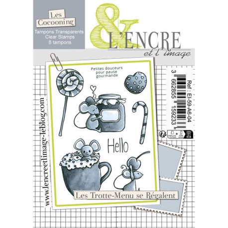 EI-59-A6-04   L'ENCRE ET L'IMAGE TAMPONS CLEAR LES TROTTE-MENU SE RÉGALENT