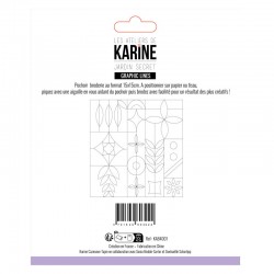 KAB4001   LES ATELIERS DE KARINE JARDIN SECRET POCHOIR BRODERIE GRAPHIC LINES