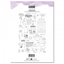 KAT4001   LES ATELIERS DE KARINE JARDIN SECRET TAMPON CLEAR LE TEMPS DES FLEURS