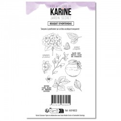 KAT4003   LES ATELIERS DE KARINE JARDIN SECRET TAMPON CLEAR BOUQUET D'HORTENSIAS