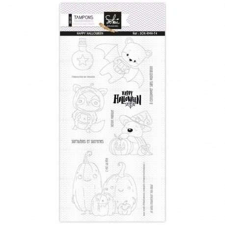 SOK-RMH-T4   SOKAÏ COLLECTION RACONTE MOI UNE HISTOIRE TAMPONS CLEAR HAPPY HALLOWEEN