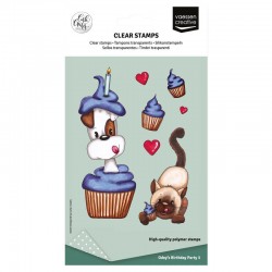 CAR0207   VAESSEN CREATIVE TAMPONS TRANSPARENTS ODEY'S BIRTHDAY PARTY 3 10 pièces