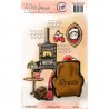 LPF-CHOCO-03   LA PETITE FRANÇAISE COLL. CHOCOLAT CHAUD TAMPONS CLEAR SANTA