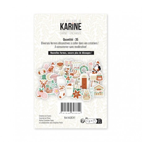 KADC41   LES ATELIERS DE KARINE CARNET ENCHANTÉ  DIES CUTS x35 pièces