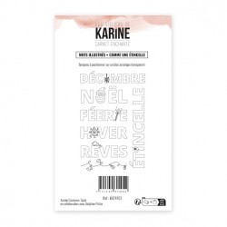 KAT4101   LES ATELIERS DE KARINE CARNET ENCHANTÉ TAMPON CLEAR MOTS ILLUSTRÉS COMME UNE ÉTINCELLE