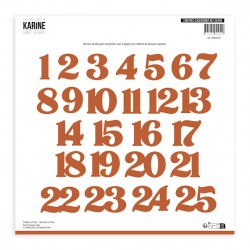 KAD4104   LES ATELIERS DE KARINE CARNET ENCHANTÉ DIES CHIFFRES CALENDRIER DE L'AVENT