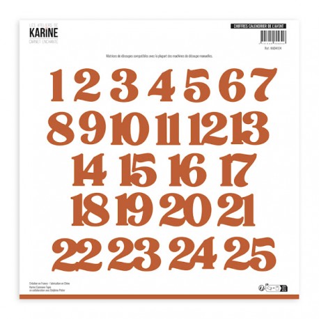 KAD4104   LES ATELIERS DE KARINE CARNET ENCHANTÉ DIES CHIFFRES CALENDRIER DE L'AVENT