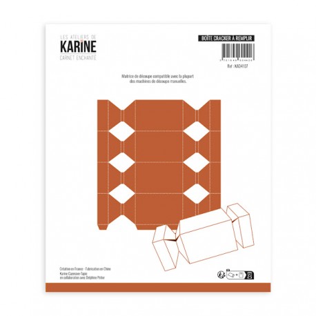 KAD4107   LES ATELIERS DE KARINE CARNET ENCHANTÉ DIES BOÎTE CRACKER À REMPLIR