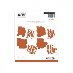 KAD4102   LES ATELIERS DE KARINE CARNET ENCHANTÉ DIES MOTS NUAGE ENSEMBLE