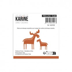 KAD4108   LES ATELIERS DE KARINE CARNET ENCHANTÉ DIES PÈRE ET FILS ÉLANS