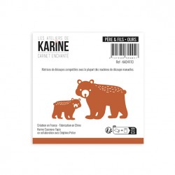 KAD4110   LES ATELIERS DE KARINE CARNET ENCHANTÉ DIES PÈRE ET FILS OURS
