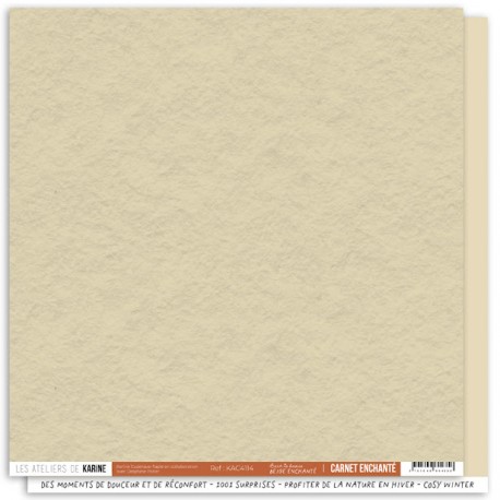 KAC4114   LES ATELIERS DE KARINE CARNET ENCHANTÉ BEIGE ENCHANTÉ 30.5 cm x 30.5 cm