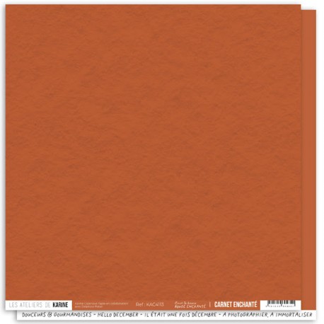 KAC4113   LES ATELIERS DE KARINE CARNET ENCHANTÉ ROUGE ENCHANTÉ 30.5 cm x 30.5 cm