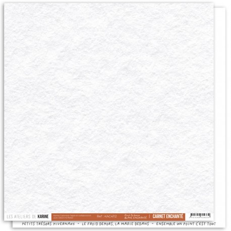 KAC4112   LES ATELIERS DE KARINE CARNET ENCHANTÉ BLANC ENCHANTÉ 30.5 cm x 30.5 cm