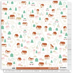 KAC4102   LES ATELIERS DE KARINE CARNET ENCHANTÉ RUE DES SAPINS 30.5 cm x 30.5 cm