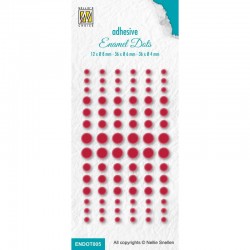 ENDOT005   NELLIE'S CHOICE ENAMEL DOTS RED
