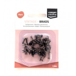 2023-905   VAESSEN CREATIVE ATTACHES PARISIENNES VINTAGE 5mm OR ANTIQUE x50