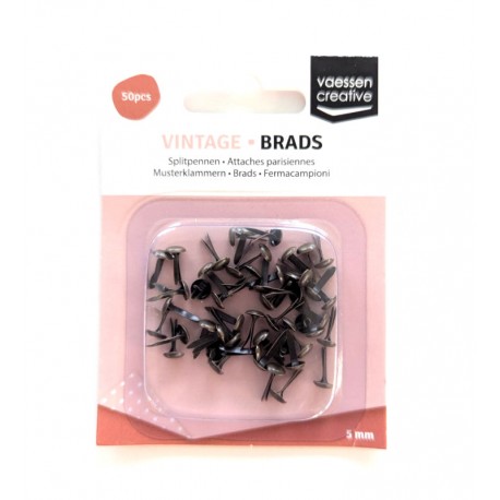 2023-905   VAESSEN CREATIVE ATTACHES PARISIENNES VINTAGE 5mm OR ANTIQUE x50