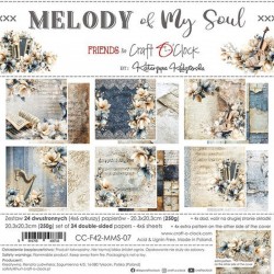 CC-F42-MMS-07   CRAFT O'CLOCK MELODY OF MY SOUL 24 imprimés R/V 20.3x20.3cm 250g