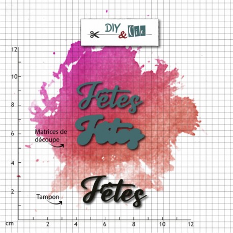 72511-02    DIY & Cie DUO DIE TAMPON CLEAR FÊTES