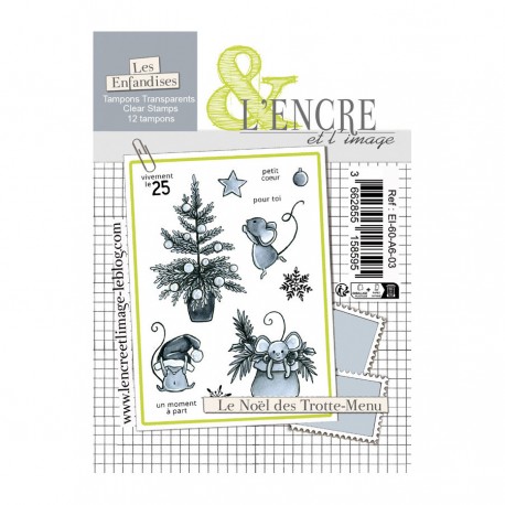 EI-60-A6-03   L'ENCRE ET L'IMAGE TAMPONS CLEAR LE NOËL DES TROTTE-MENU