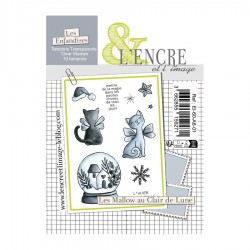 EI-60-A6-01   L'ENCRE ET L'IMAGE TAMPONS CLEAR LES MALLOW AU CLAIR DE LUNE