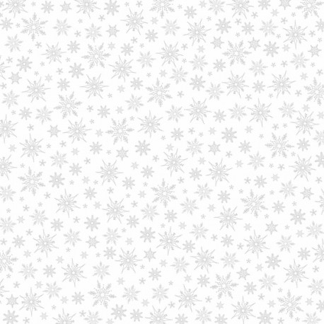 HPLF-EDN-ACE   HA PI LITTLE FOX COLLECTION ÉTOILE DES NEIGES ACÉTATE IMPRIMÉ 30.5cmx30.5cm