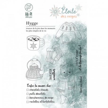 HPLF-EDN-T2523   HA PI LITTLE FOX COLLECTION ÉTOILE DES NEIGES TAMPONS CLEAR HYGGE