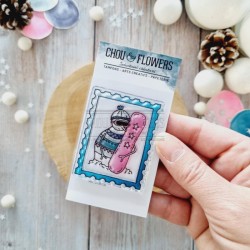 ALT104   CHOU & FLOWERS COLLECTION ALTITUDE TAMPON CLEAR TIMBRE SNOWBOARD