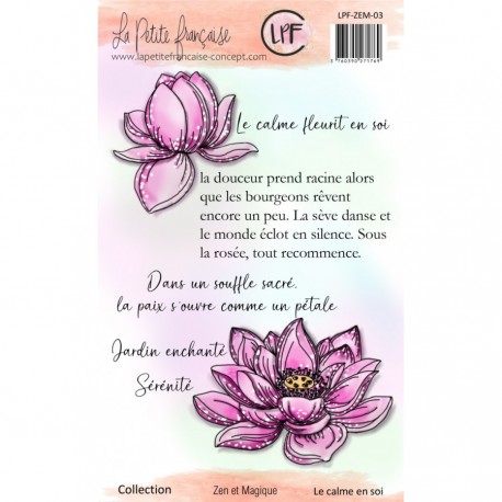 LPF-ZEM-03   LA PETITE FRANÇAISE COLL. ZEN ET MAGIQUE TAMPONS CLEAR LE CALME EN SOI
