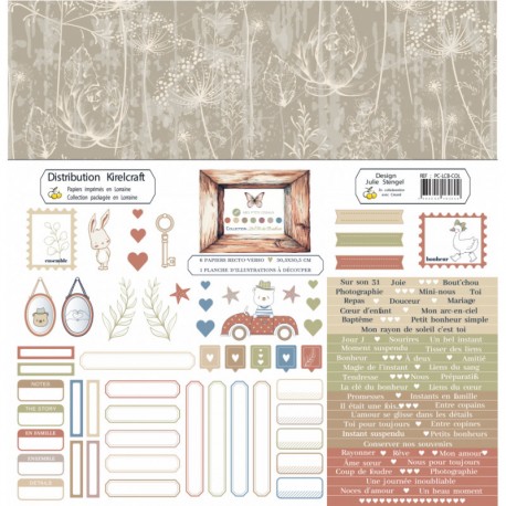 PC-LCB-COL   MES P'TITS CISEAUX COLL. LA CLÉ DU BONHEUR 6 imprimés et 1 planche à découper